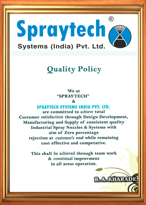 Spraytech Quality Policy