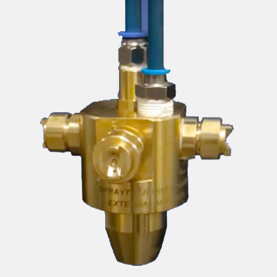Air atomizing 4-way fogger
